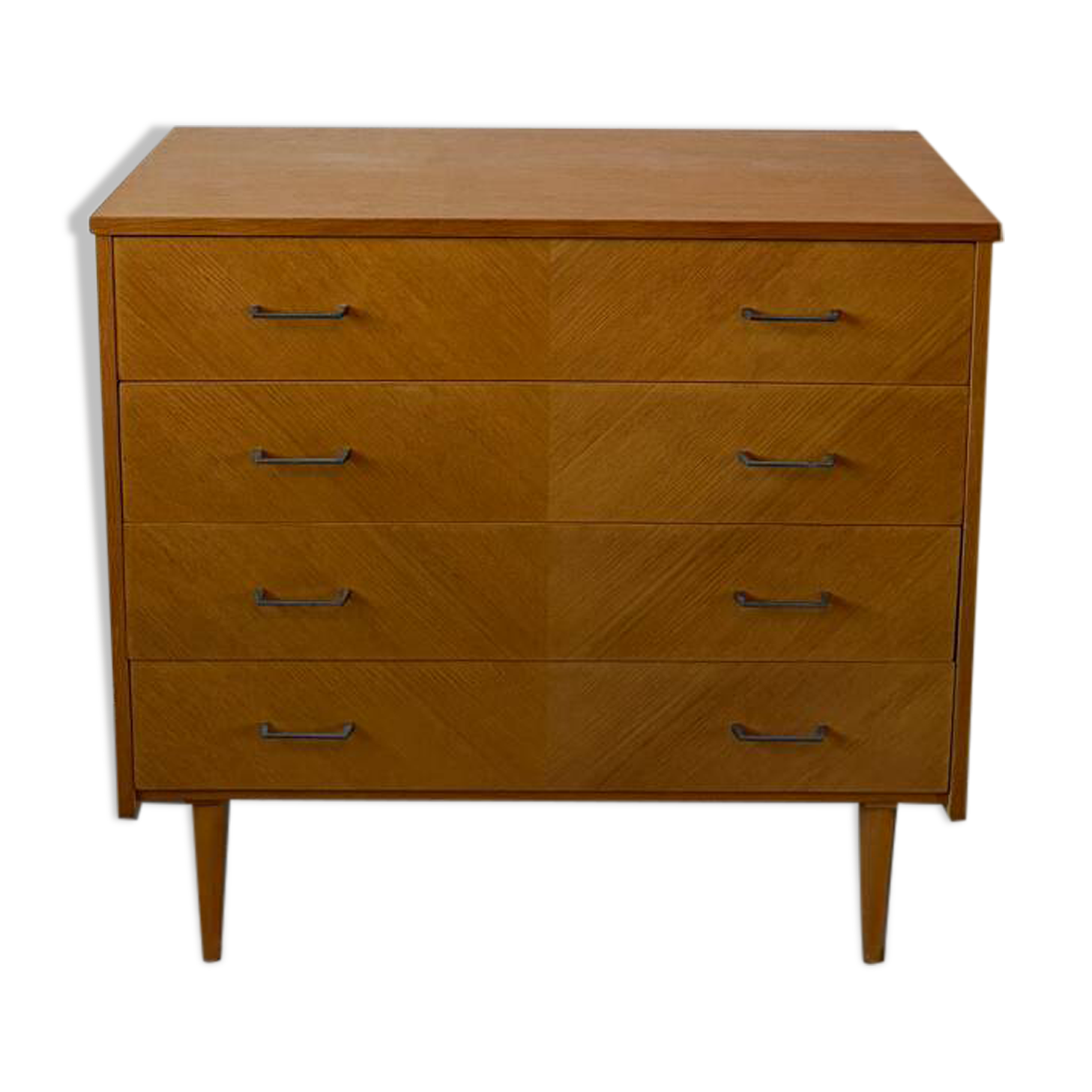 Vintage oak chest of drawers from the 1960s.