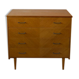 Vintage oak chest of drawers from the 1960s.
