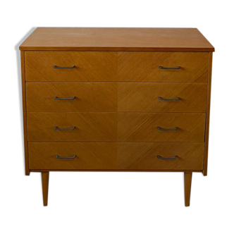Vintage oak chest of drawers from the 1960s.