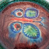 Majolica Butterfly Ceramic Bowl, 1960s