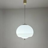 Harvey Guzzini Burgos Hanging Lamp, White Acrylic, 1960s 70s