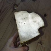 Wall console in rockwork – patinated gold decor, Louis XV style