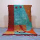 Tapis beni ourain traditionnel tissé main