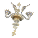 Large two-light wall lamp in Murano glass Venice