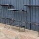 60s string wall shelf modular in black metal