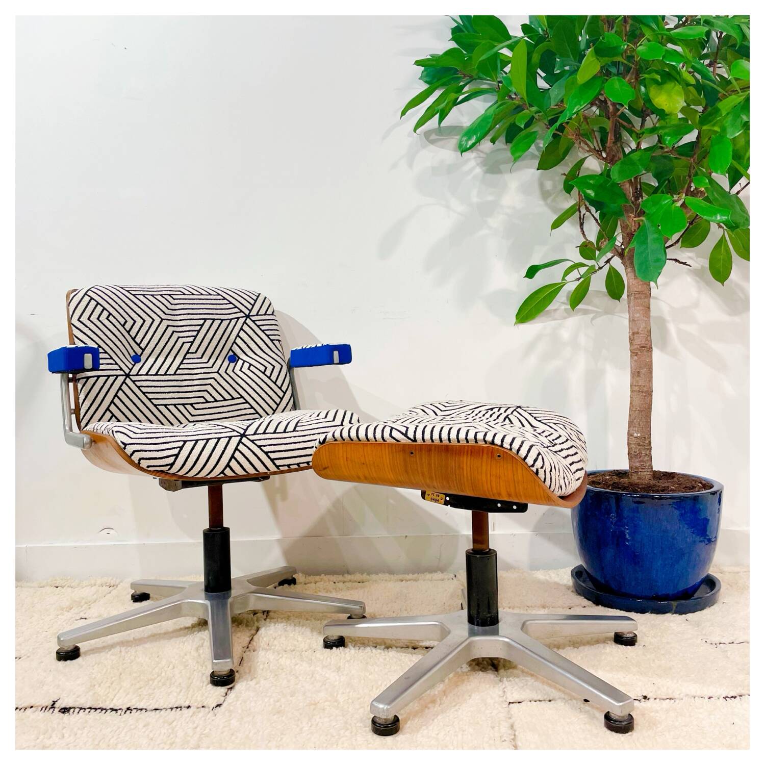 Martin Stoll lounge chair with footrest