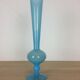 Enamelled opaline vase, blue soliflore