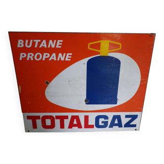 Plaque émaillée Butane Propane Total gaz - année 1970-