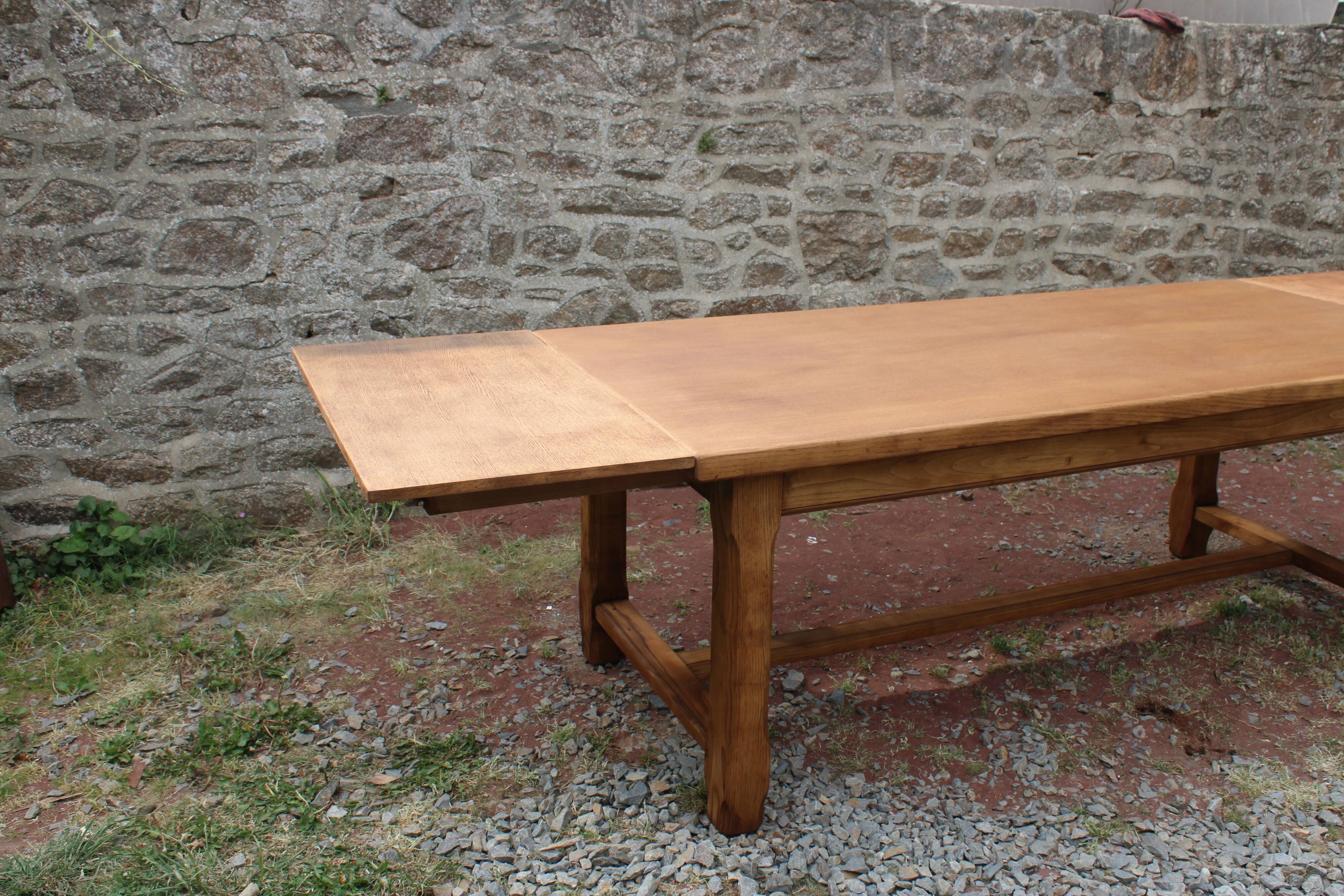 Large extendable farmhouse table 200 to 300 cm – 12/14 people