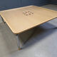 Table basse post-moderne en liège et en verre, années 1980