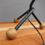 Lamp tripod Tulip green glass 1950