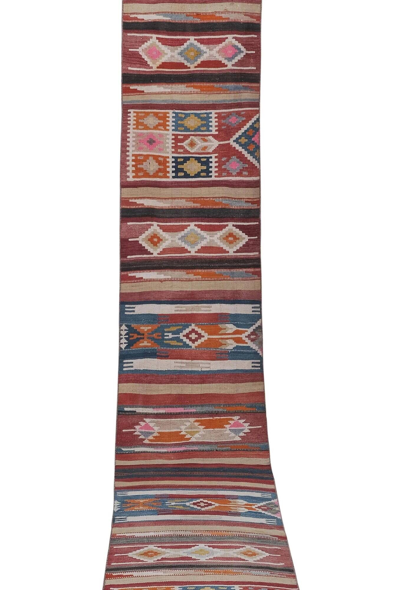 Vintage Turkish hallway rug 75x505 cm