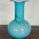 vintage turquoise opaline vase from the 60s