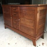 Vintage René Gabriel buffet in oak called disaster victims (reconstruction)