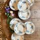 Set of 8 antique deep plates in ironstone, Royat from Sarreguemines.