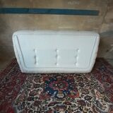 Togo beige wool bench by Michel Ducaroy