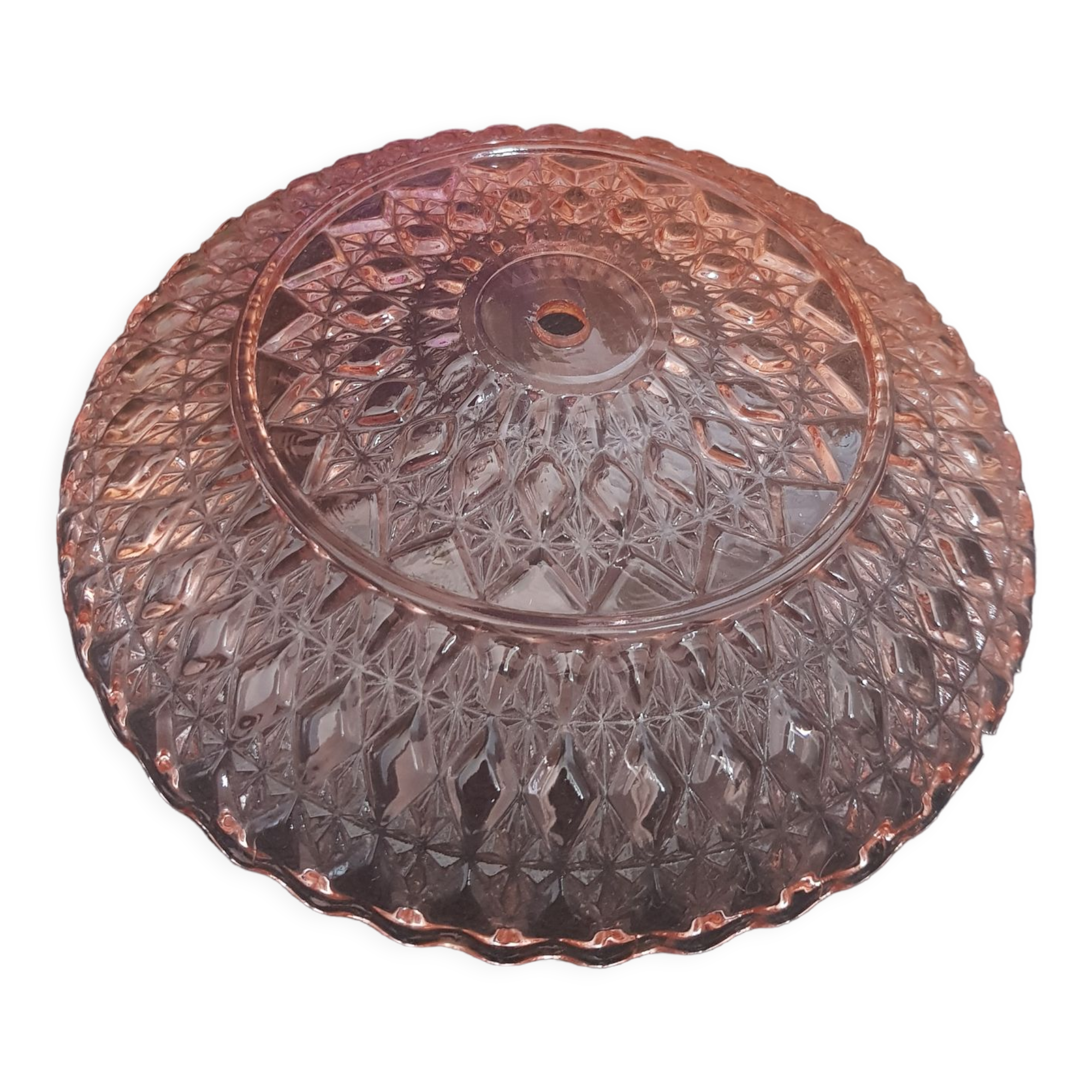 Pink glass lampshade