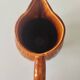 Caramel brown pitcher in glazed ceramic with barbotine finish from the 60s