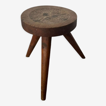 Tabouret, tripode, Jean Thouret, Ateliers Marolles, brutalist, 1960