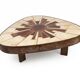 Vintage coffee table in ceramic and metal, signed Barrois.