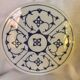 Plateau à gâteaux en porcelaine décorée bleue Bareuther Bavière