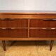 Buffet rétro vintage à quatre tiroirs en teck par Stonehill – 1960