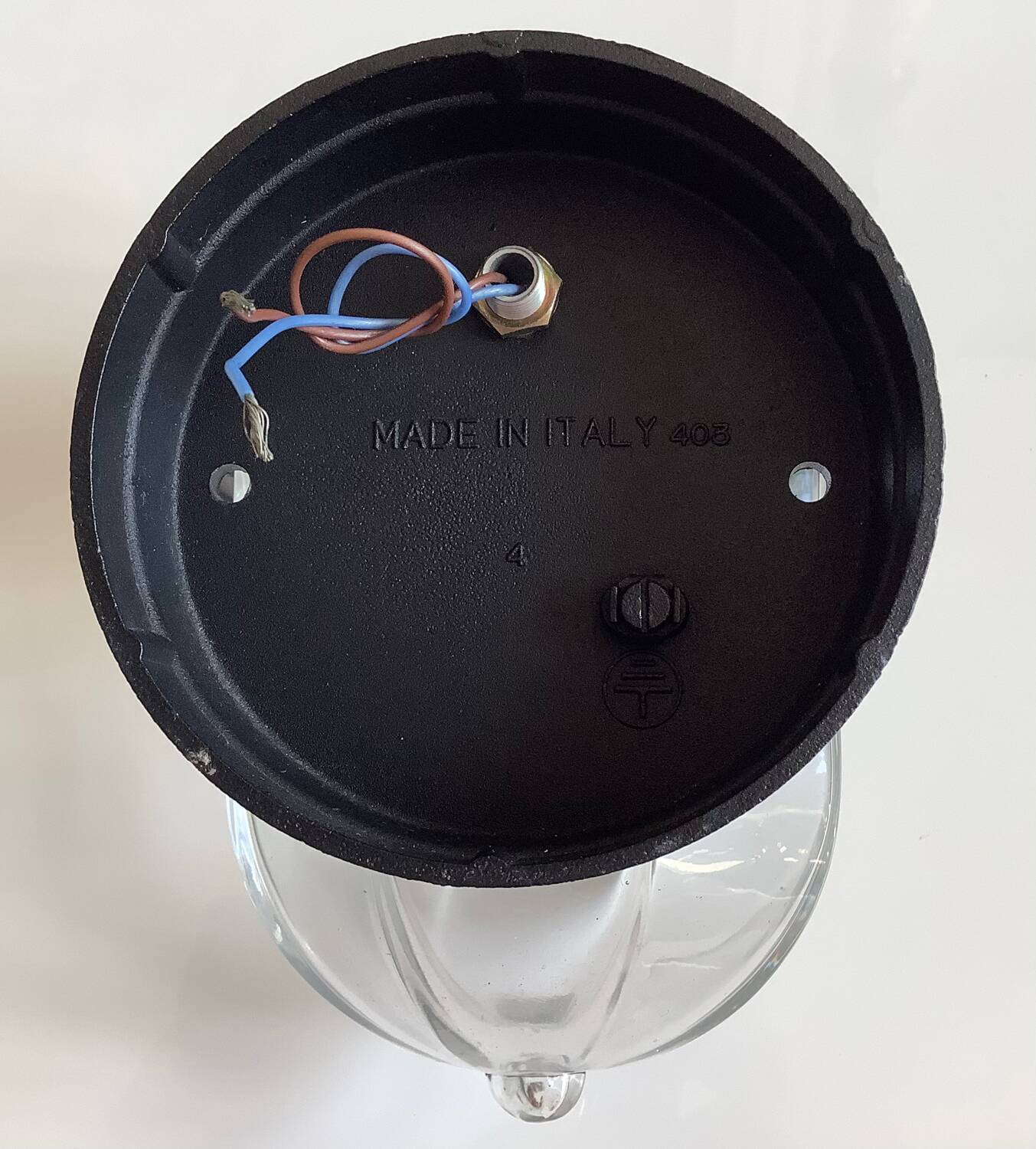 Matt black aluminum body wall light