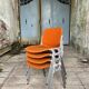 DSC 106 chair in orange by Giancarlo Piretti for Castelli, 1970s.
