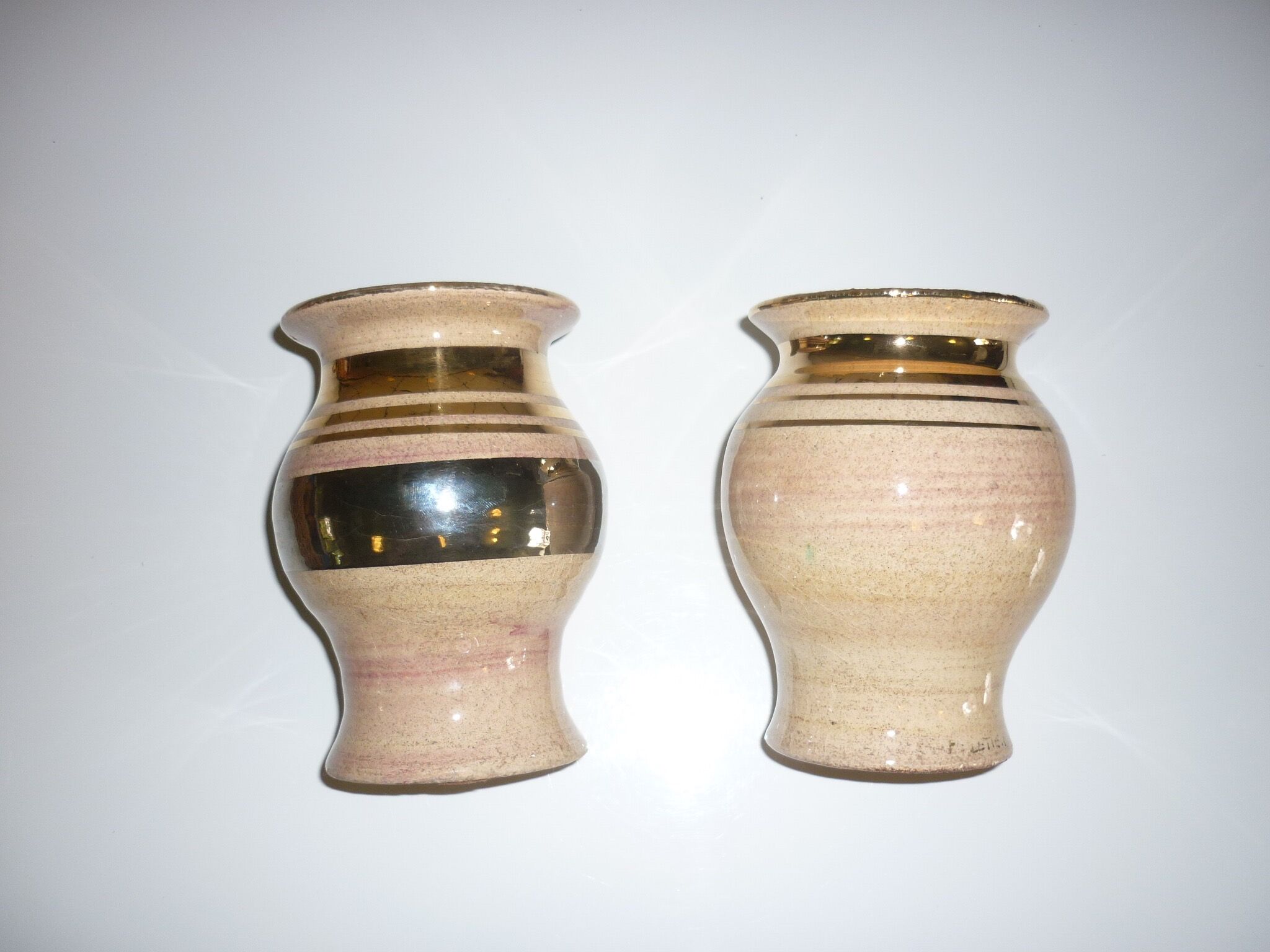 Georges Pelletier's beige-pink and gold ceramic vase