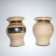 Georges Pelletier's beige-pink and gold ceramic vase