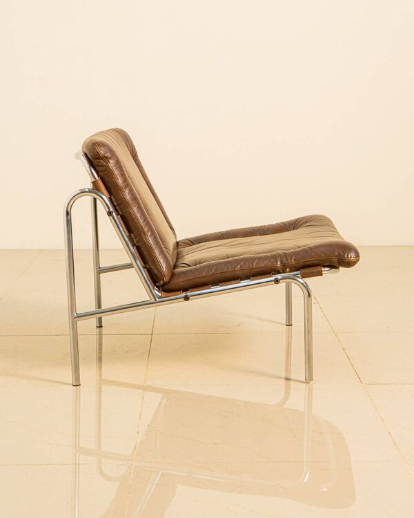 Fauteuil ''SZ07'' cuir marron par Martin Visser pour Spectrum 60's