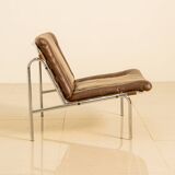 "SZ07" brown leather armchair by Martin Visser for Spectrum 60's