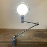 Jieldé desk lamp with 2 arms of 40cm and 25cm with a clamp base.