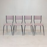 Set of 4 Italian Metal Dining Chairs, 1960's