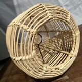 Large lantern-shaped rattan pendant lamp H50 D24