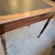 Side table with drawer and leather top