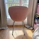 NV Gallery armchair in pink velvet and chrome metal