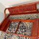 Wicker boat shaped bed by Maugrion 60s -70s