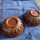 Two large bowls, vintage artisanal pottery cups
