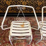 Suite of 4 garden armchairs