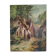Huile sur carton retour du village