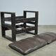 Sonja wasseur / brutalist leather footstools / netherlands 1970s