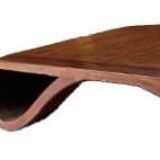 Table basse ethnique en bois massif, table vintage en teck massif