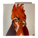 Coq portrait peinture à l’huile