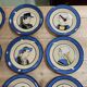 Set of 12 earthenware plates from Quimper from the 1930s - 12 portraits
