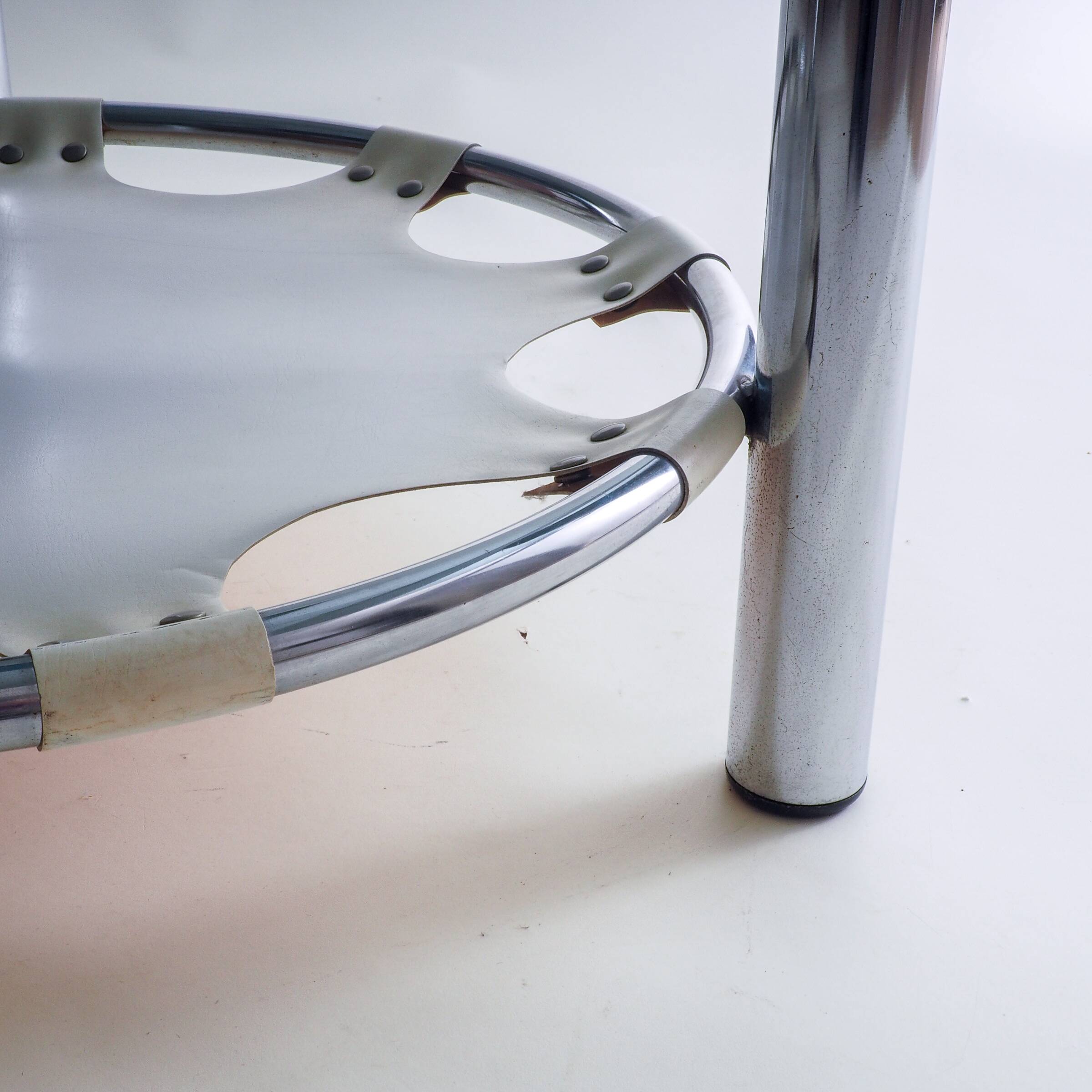 Space Age Glass And Chrome Coffee Table