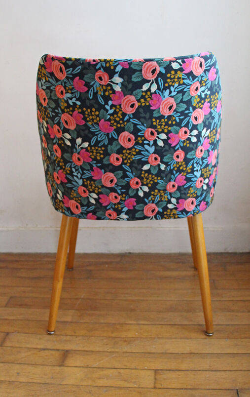 Fully retaped 1950s cocktail chair