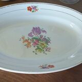 Porcelain oval serving dish Moulins des Loups