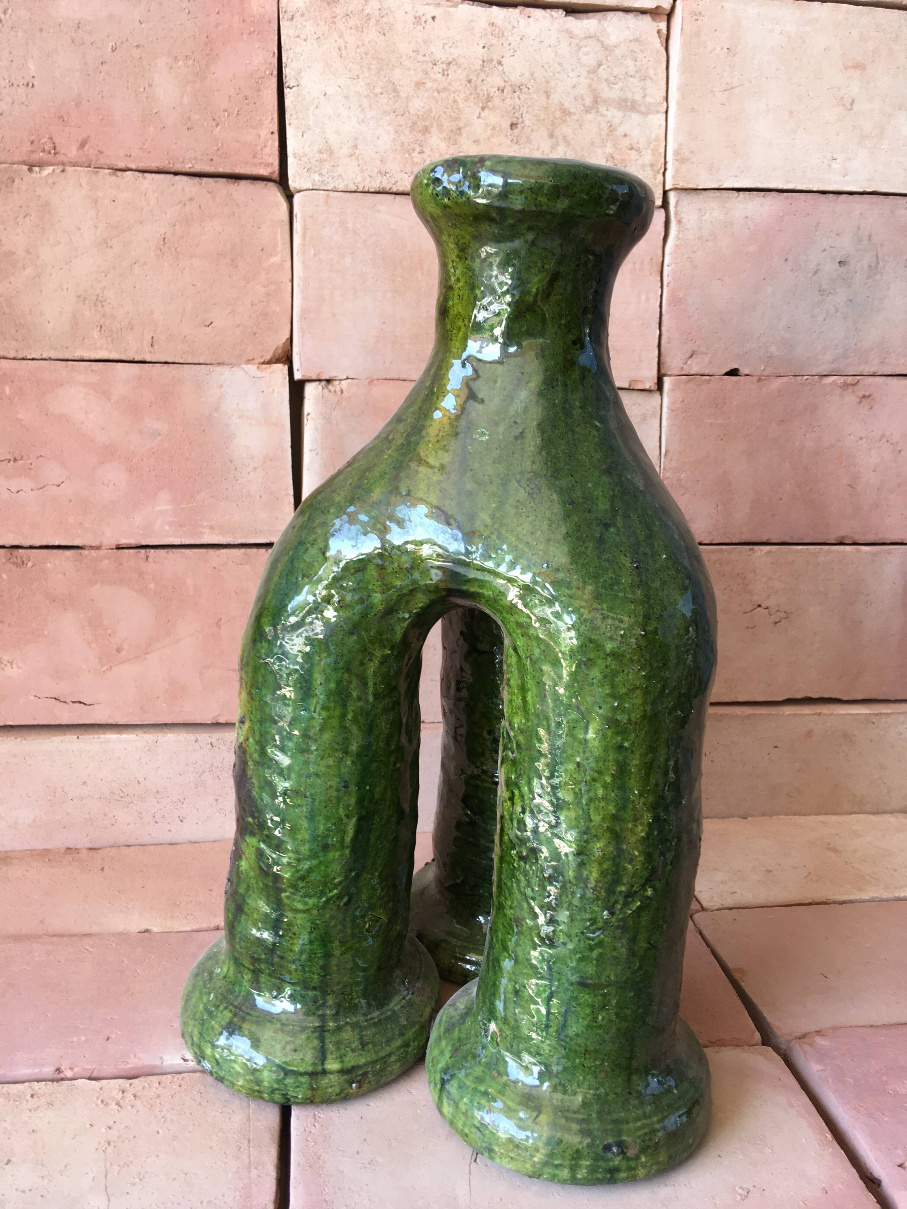 Tamegroute pottery candle holder