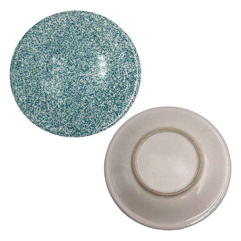 Lot of speckled turquoise plates